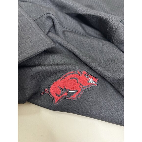 Cutter & Buck XXL Arkansas Razorbacks Black Polo Shirt CB Drytech Logo EUC - Picture 8 of 9